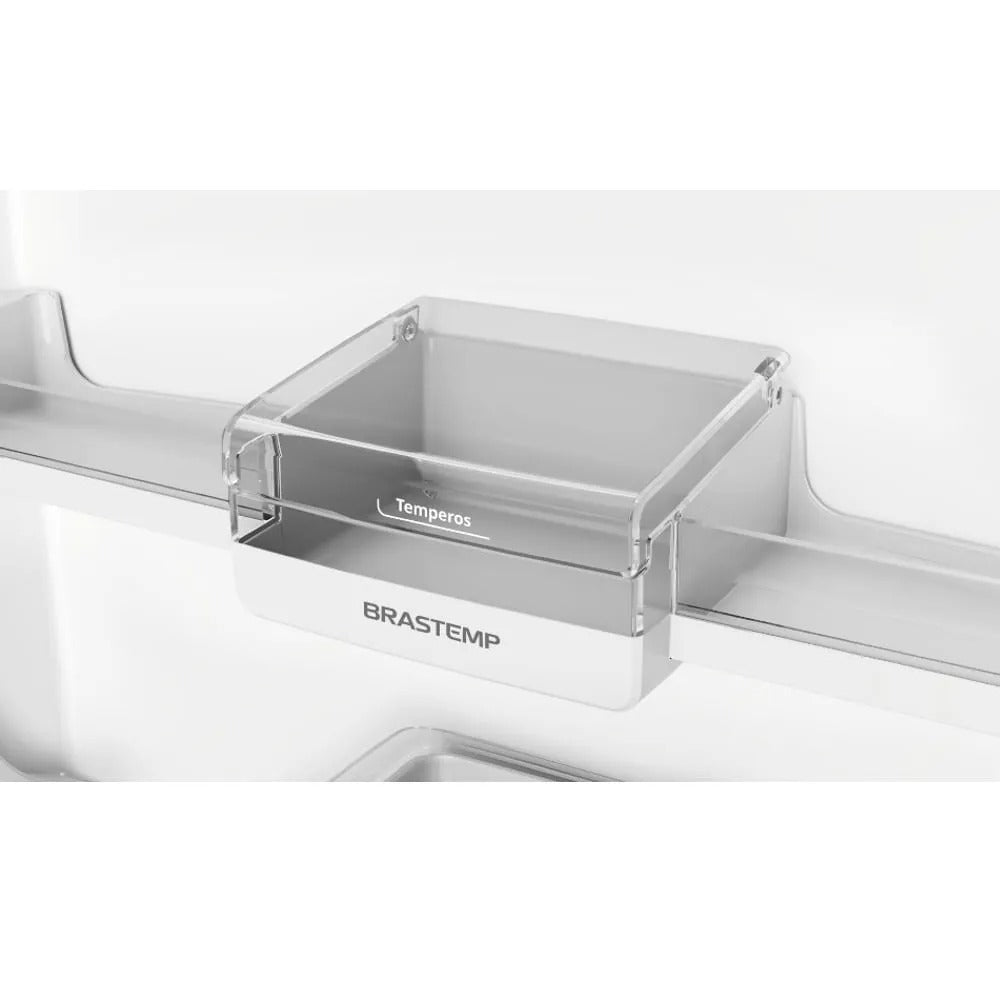 Geladeira Brastemp Frost Free Duplex 375 litros cor Inox com Espaço Adapt - BRM45JK