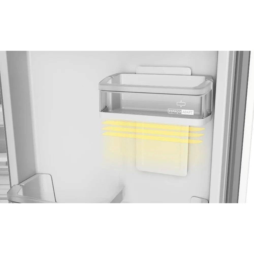 Geladeira Brastemp Frost Free Duplex 375 litros cor Inox com Espaço Adapt - BRM45JK