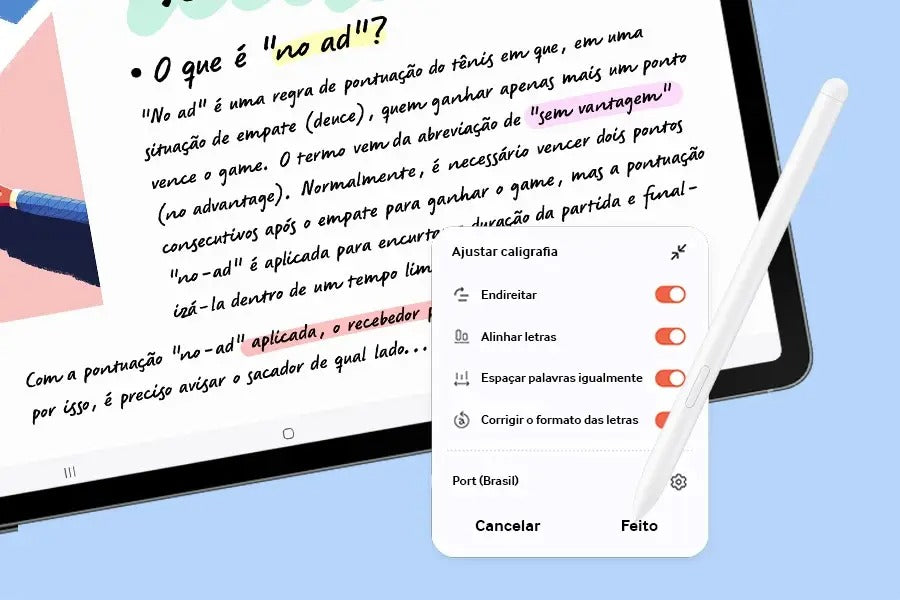 Tablet Samsung Galaxy, S10 FE, 128GB, 8GB RAM, Tela Imersiva 10.9", 90Hz, Wifi 6, IP68, Android 15 - SM-X520NLBDZTO