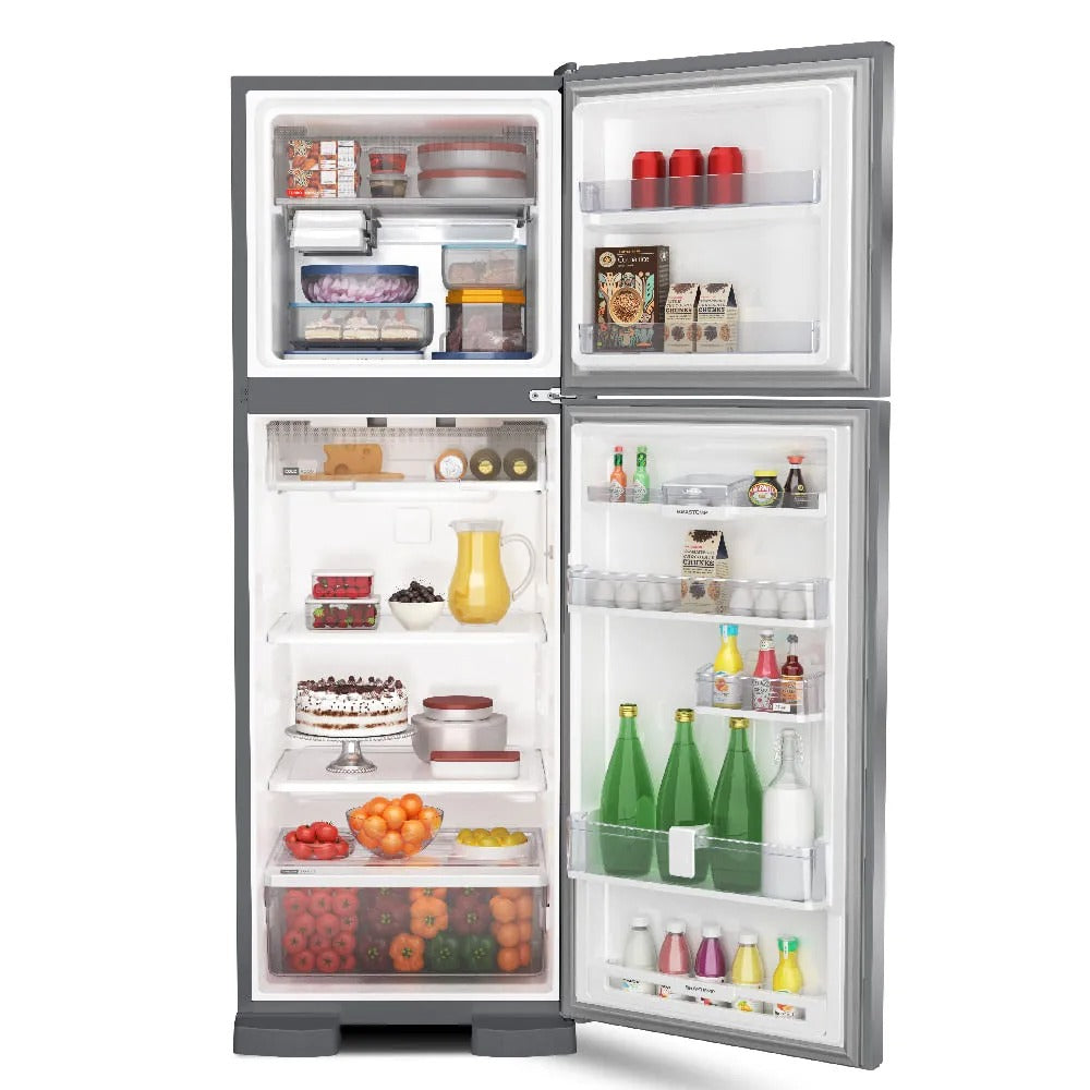 Geladeira Brastemp Frost Free Duplex 375 litros cor Inox com Espaço Adapt - BRM45JK