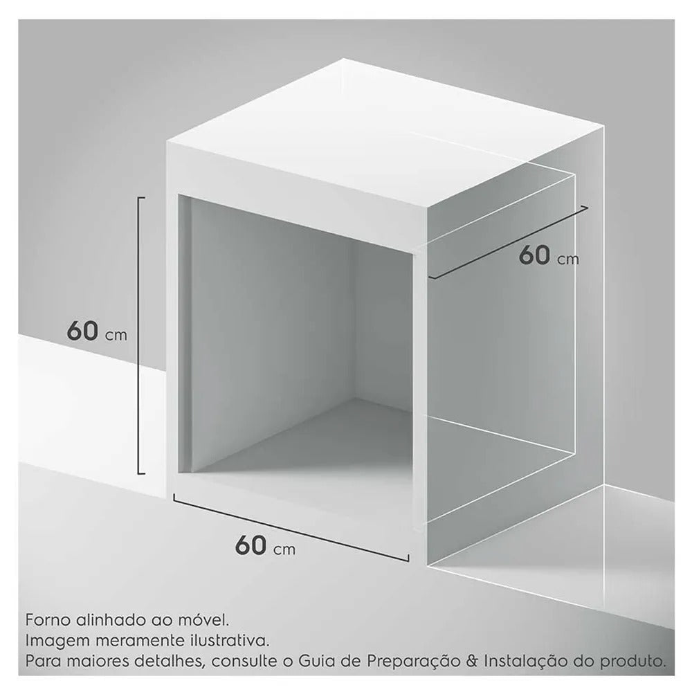 Forno de Embutir Elétrico Electrolux com 80 Litros de Capacidade, Time e Convecção, Espelhado - OE9XS