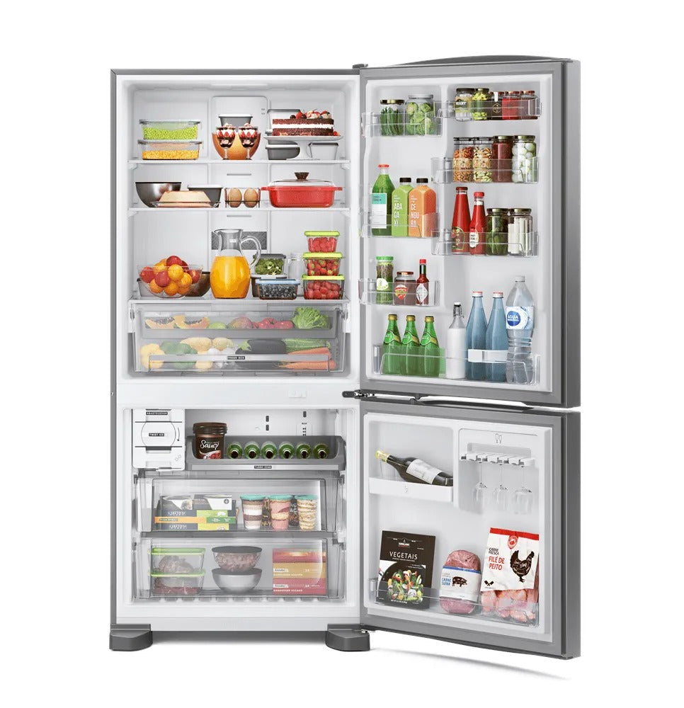 Geladeira Brastemp Frost Free Inverse 588 litros cor Inox com Smart Bar - BRE85AK