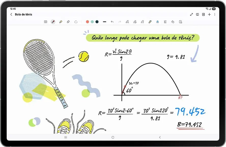 Tablet Samsung Galaxy, S10 FE, 128GB, 8GB RAM, Tela Imersiva 10.9", 90Hz, Wifi 6, IP68, Android 15 - SM-X520NLBDZTO