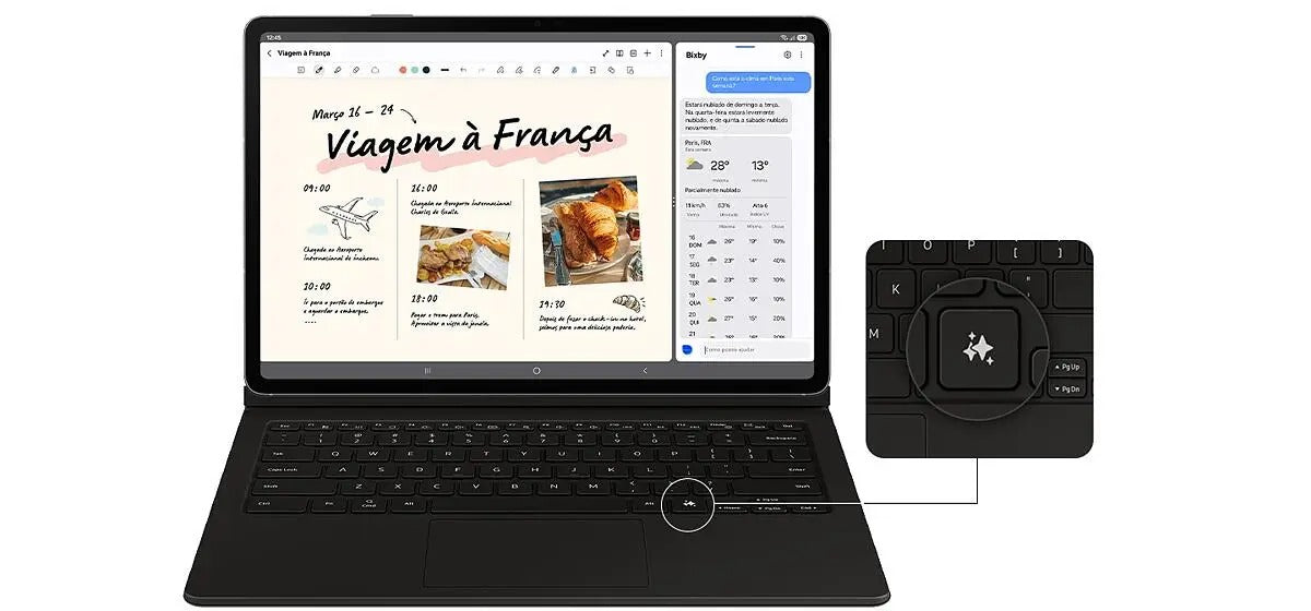 Tablet Samsung Galaxy, S10 FE, 128GB, 8GB RAM, Tela Imersiva 10.9", 90Hz, Wifi 6, IP68, Android 15 - SM-X520NLBDZTO