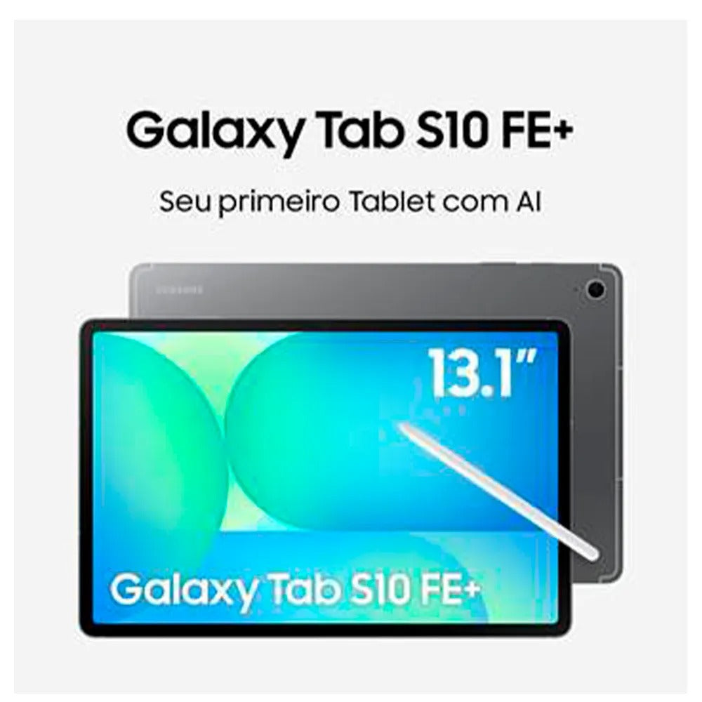 Tablet Samsung Galaxy, S10 FE+, 128GB, 8GB RAM, Tela Imersiva de 13.1", 90Hz, IP68, Android 15 - SM-X620NZADZTO