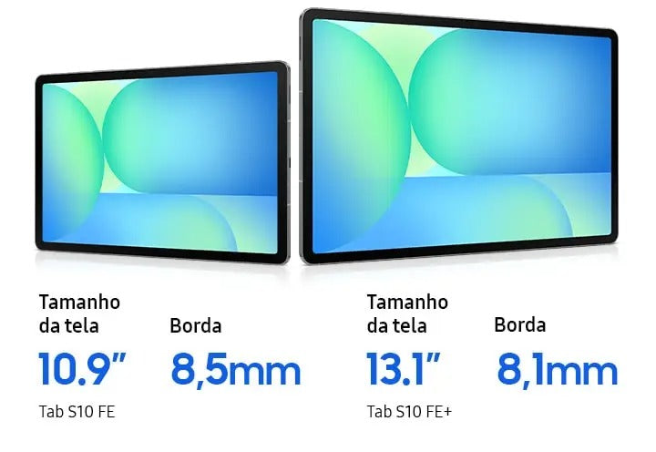 Tablet Samsung Galaxy, S10 FE, 128GB, 8GB RAM, Tela Imersiva 10.9", 90Hz, Wifi 6, IP68, Android 15 - SM-X520NZSDZTO