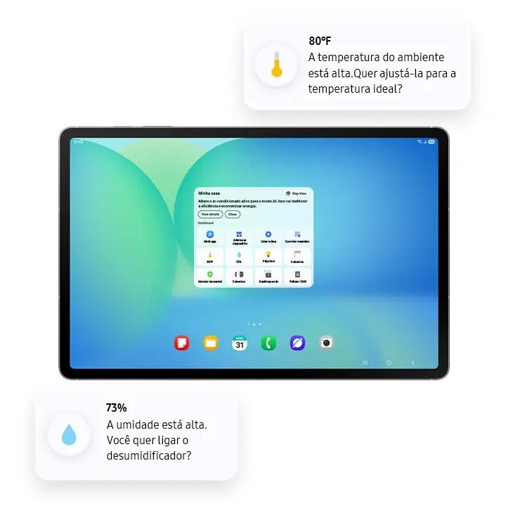 Tablet Samsung Galaxy, S10 FE, 128GB, 8GB RAM, Tela Imersiva 10.9", 90Hz, Wifi 6, IP68, Android 15 - SM-X520NZSDZTO