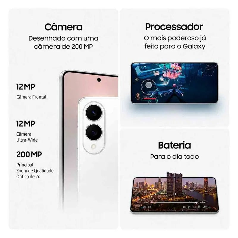 Celular Samsung Galaxy S25 Edge 5G Titânio Jetblack, 512GB, 12GB RAM e Câmera Dupla de 200MP + 12MP