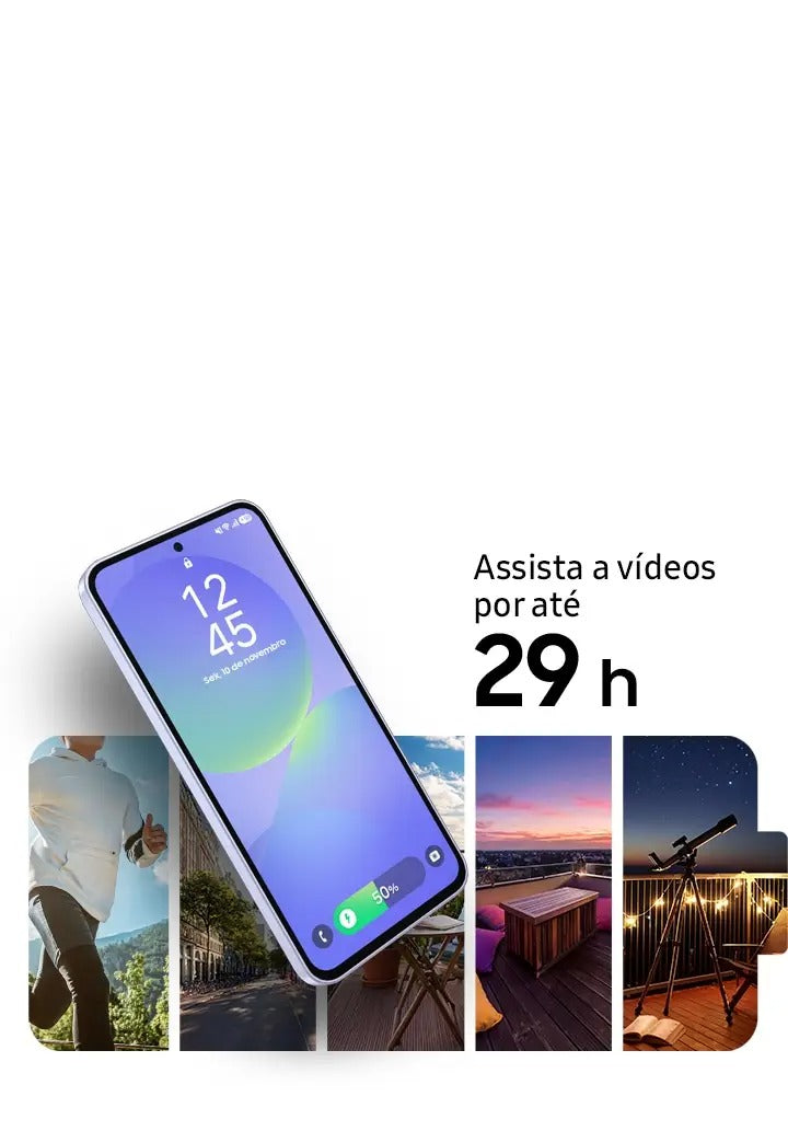 Celular Samsung Galaxy A36 5G 128GB, 6GB RAM, Câmera 50MP, IP67, Super AMOLED 6.7", Recursos AI Branco