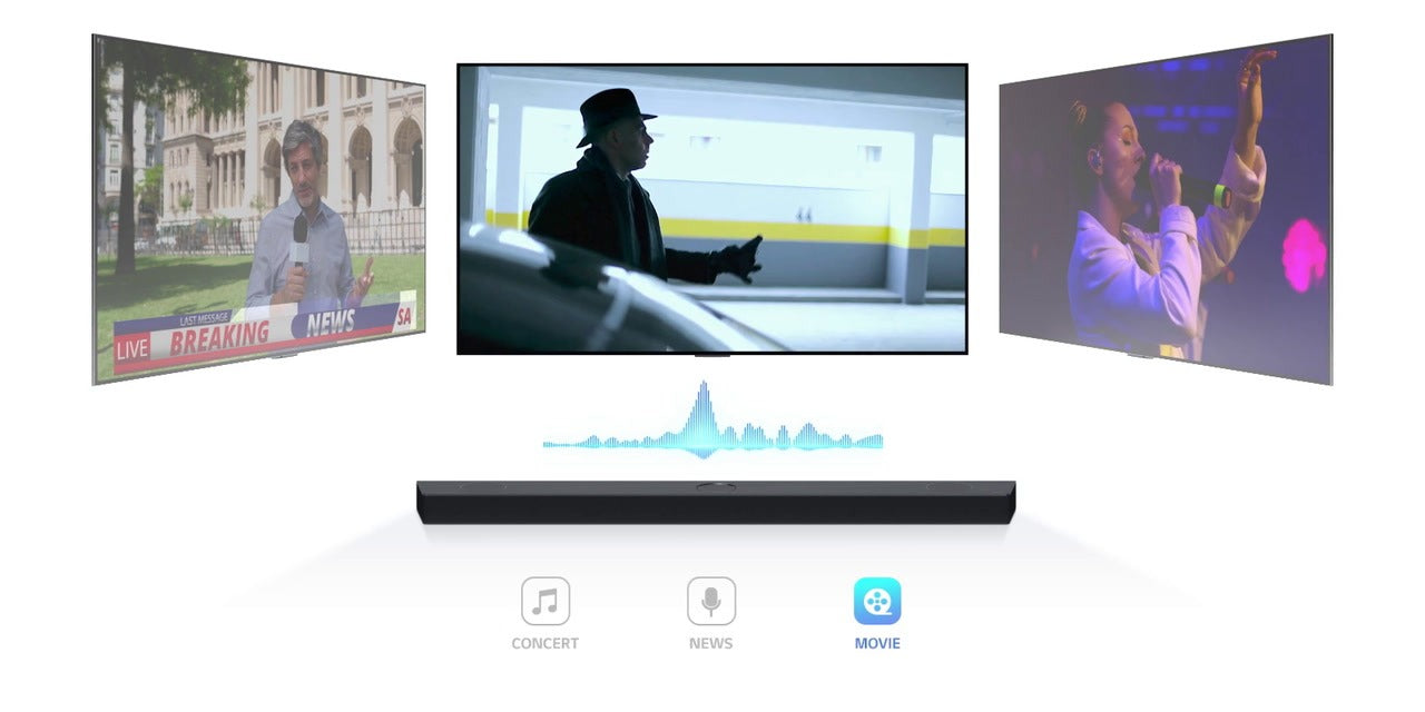 Soundbar LG S60TR com 5.1 Canais Bluetooth Dolby Digital, AI Sound Pro, Wow Interface