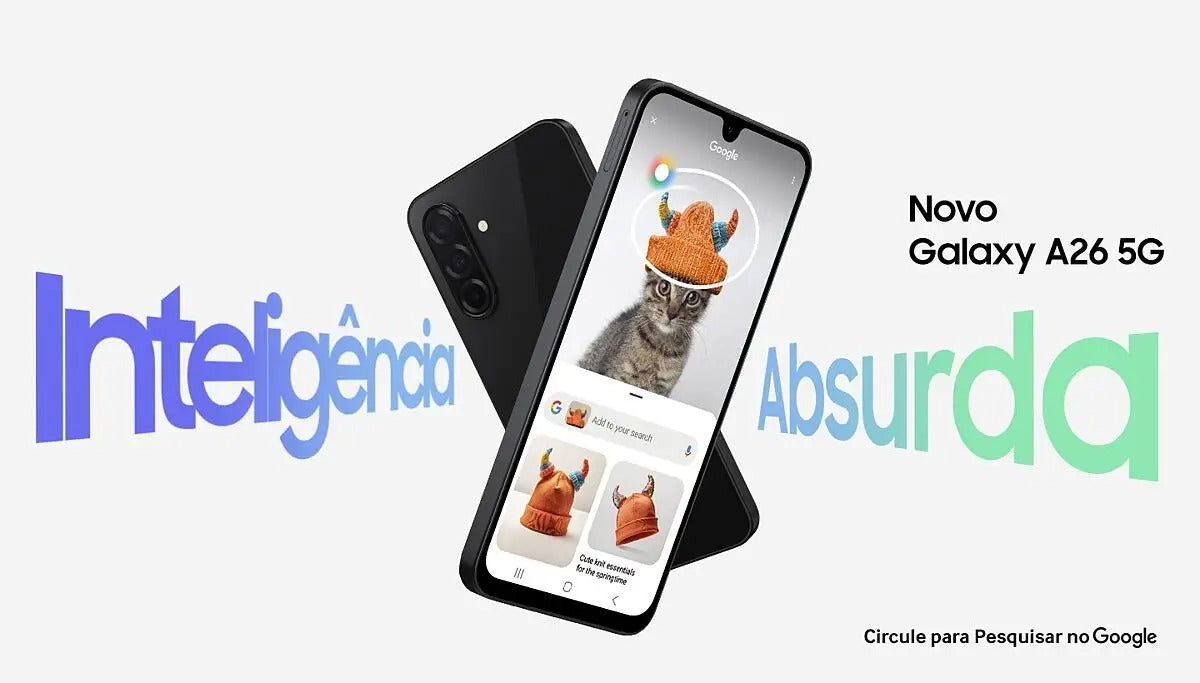 Celular Samsung Galaxy A26 5G 256GB, 8GB RAM, Câmera de 50MP, IP67, Tela Super AMOLED 6.7", NFC