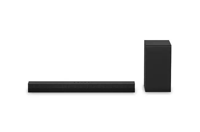 Soundbar LG 300W RMS, 2.1 Canais, Dolby Digital, Sem Fios, Bluetooth 5.3, Entrada Óptica, HDMI, AI Sound Pro - S40T