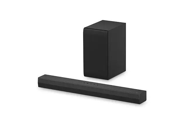 Soundbar LG 300W RMS, 2.1 Canais, Dolby Digital, Sem Fios, Bluetooth 5.3, Entrada Óptica, HDMI, AI Sound Pro - S40T