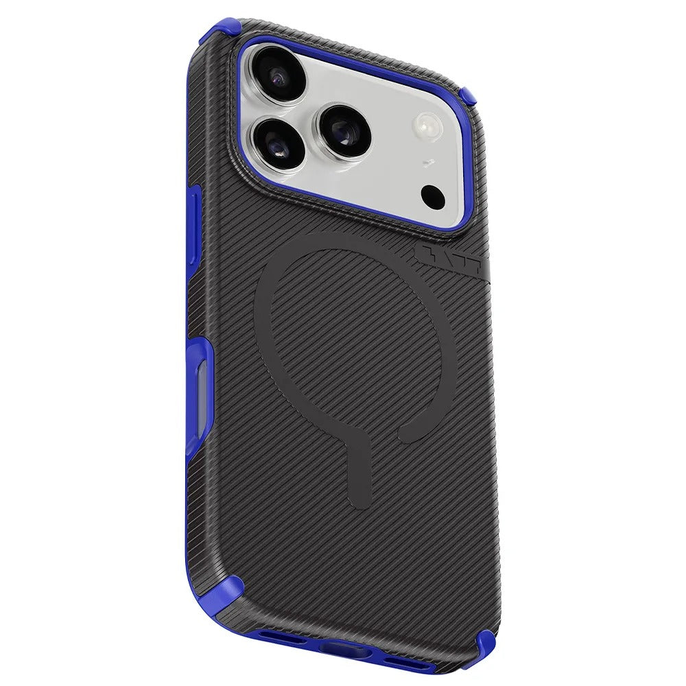 Capa Protetora Shield para iPhone 17 Pro Max Preta e Azul - Laut
