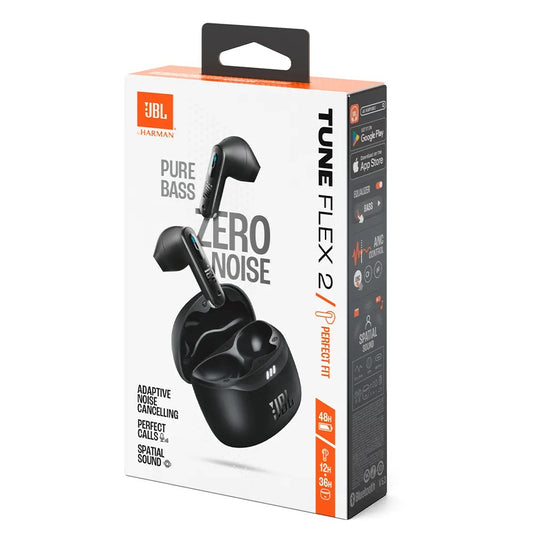 Fone de Ouvido sem Fio Tune Flex 2 Preto Até 48 horas de Bateria, IP54