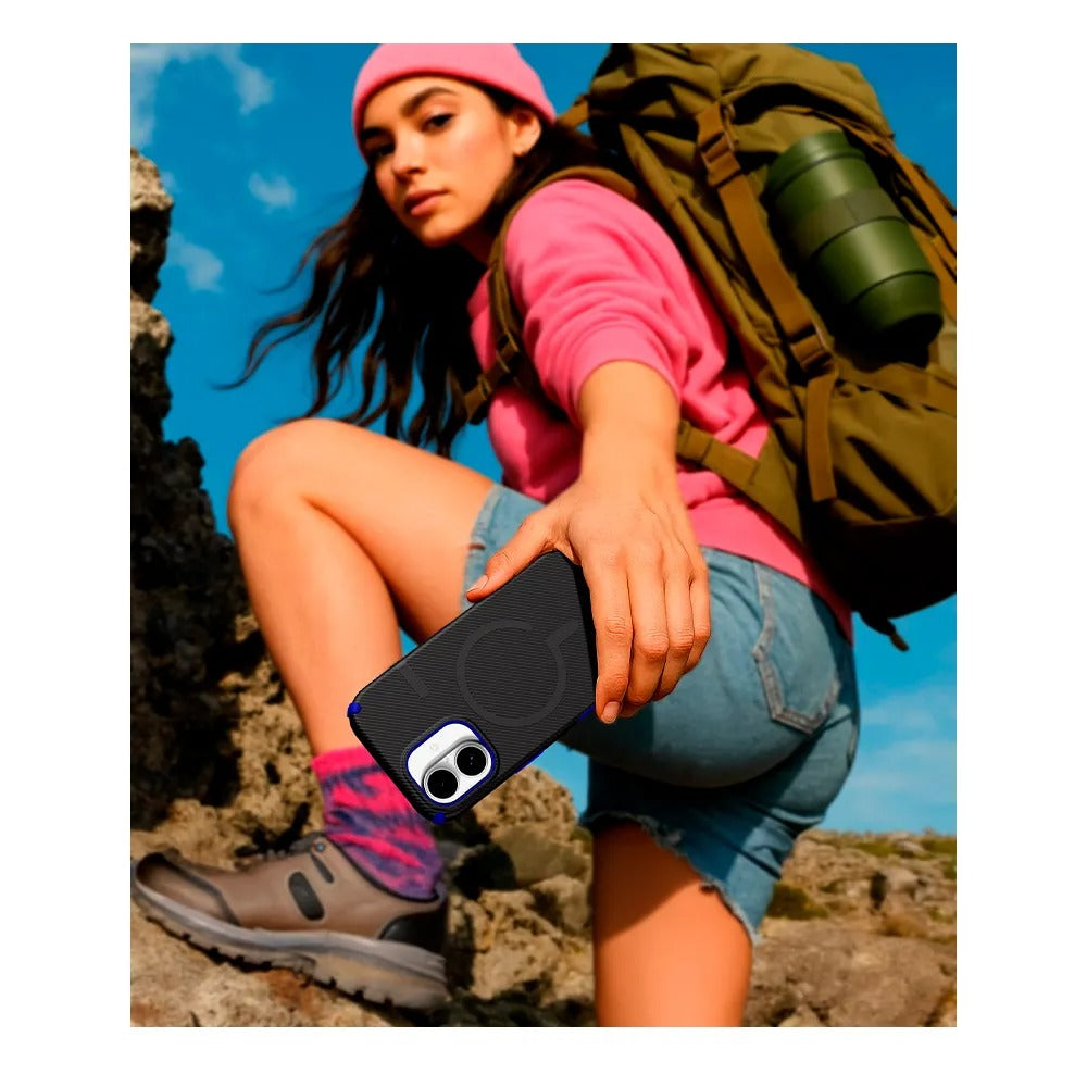 Capa Protetora Shield para iPhone 17 Preta e Azul - Laut