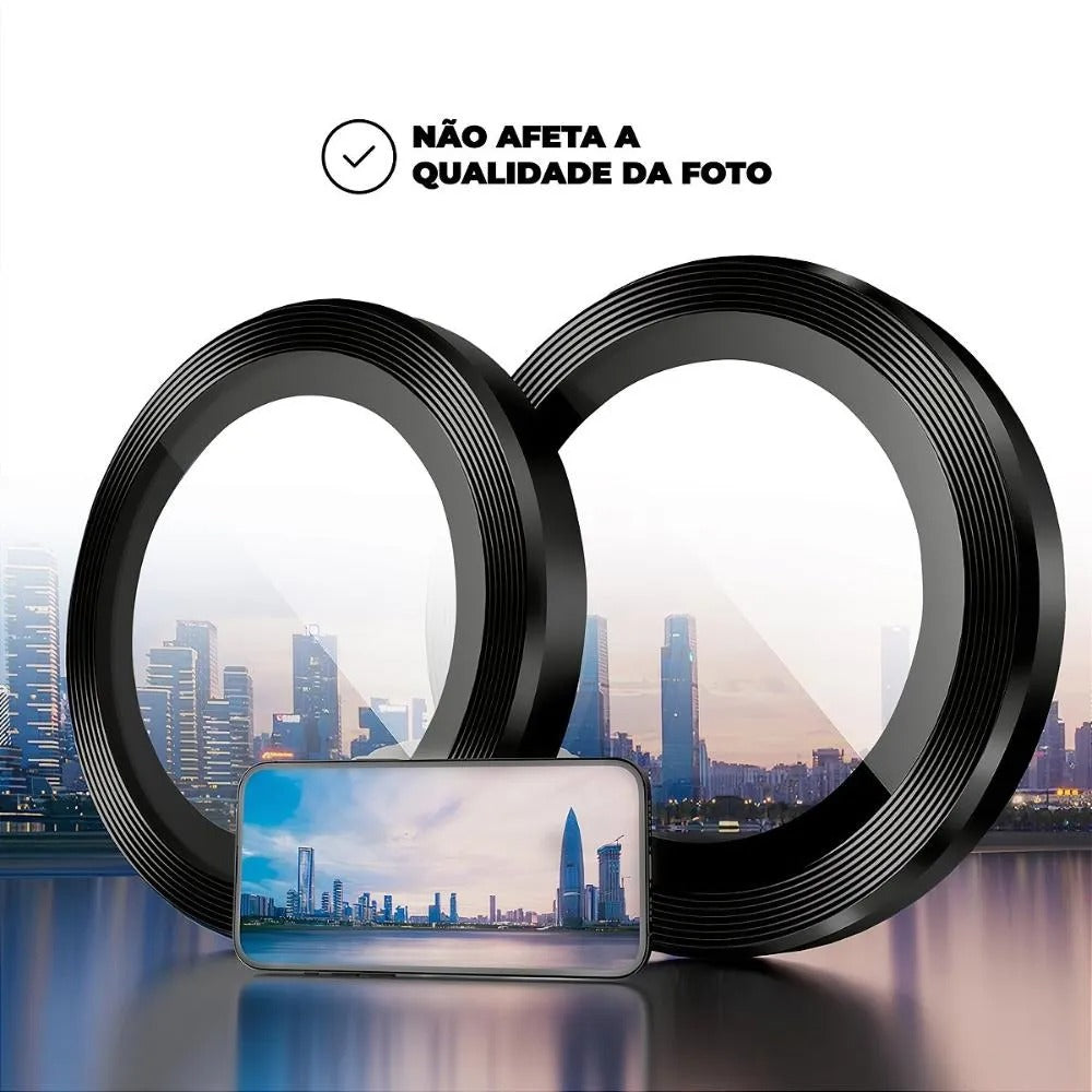 Protetor de Lente para iPhone 16 - One Armor - Frame para câmera - Preto - Gshield