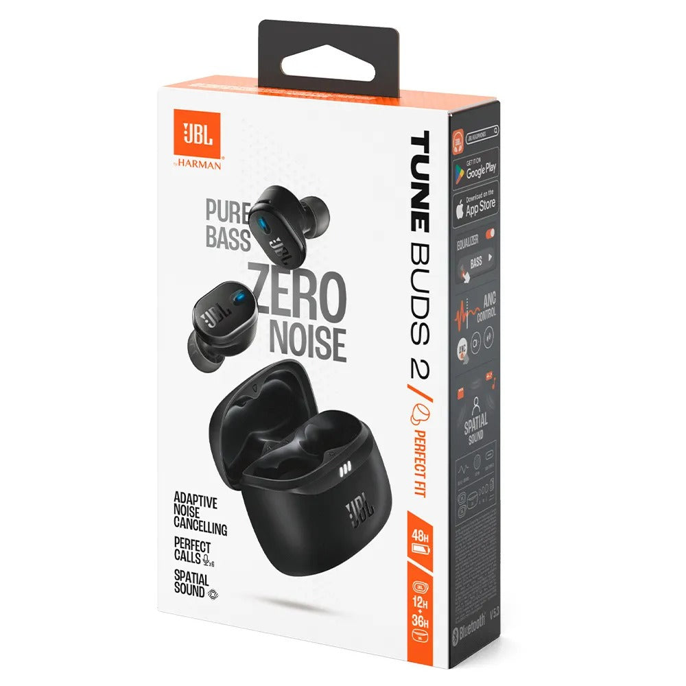 Fone de Ouvido sem Fio JBL Tune Buds 2 Headphone Preto Até 48 horas de Bateria, IP54