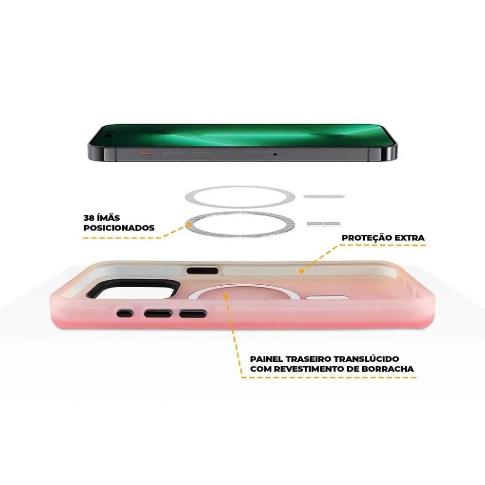 Capa MagSafe Pro para iPhone 16 Pro - Rosa - Gshield