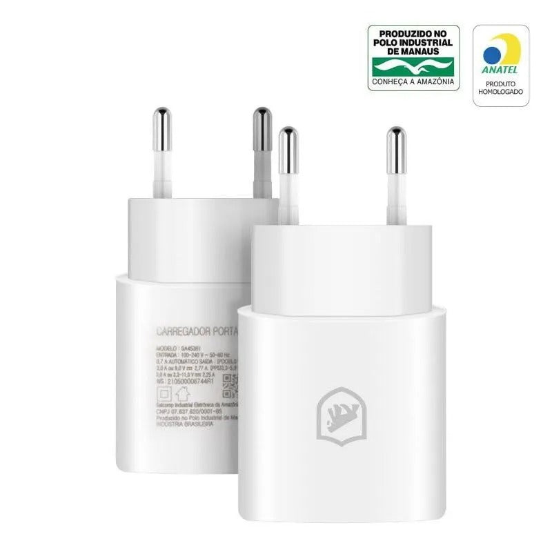 Carregador iPhone - 25 w - 5 anos de garantia - original - Gshield - Branco
