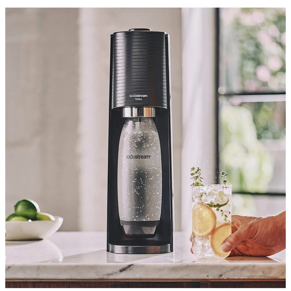 Máquina para Gaseificar Água com Gás TERRA Preta - Sodastream