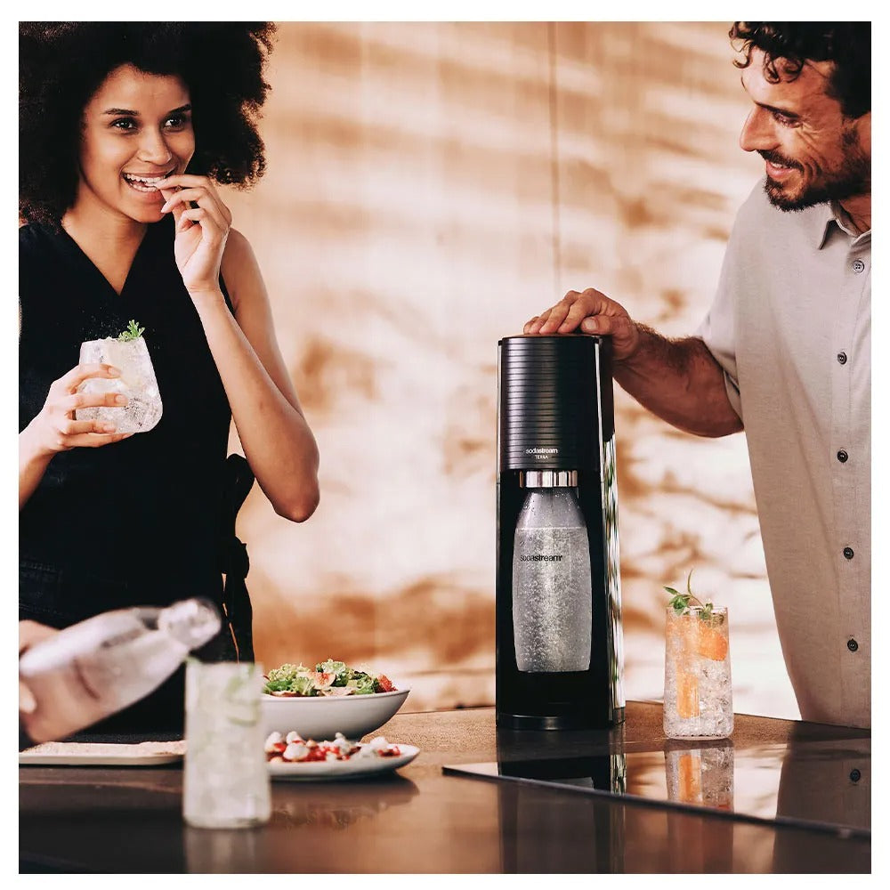 Máquina para Gaseificar Água com Gás TERRA Preta - Sodastream