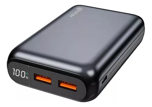 Carregador Portátil Geonav 20.000mAh com Função Carregamento Rápido Cinza Espacial
