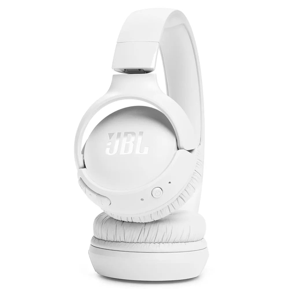 Fone De Ouvido JBL Tune 520 Bluetooth 5.3 Conexões Multipontos Até 57 Horas De Bateria - Branco