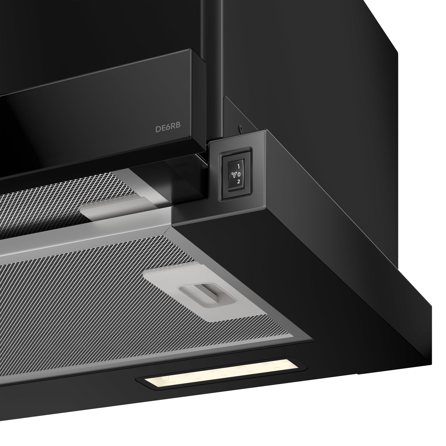 Depurador de Ar Electrolux Efficient 60cm Retrátil com Luz de LED Preto - DE6RB