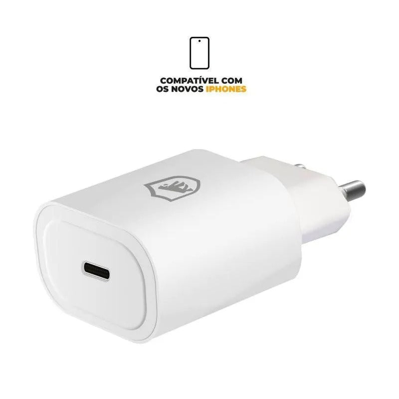 Carregador iPhone - 25 w - 5 anos de garantia - original - Gshield - Branco