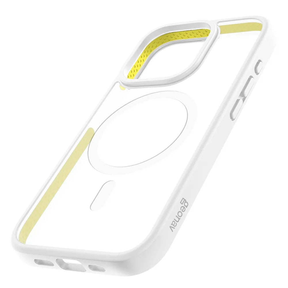 Capa para iPhone 15 Pro Impact Pro em TPU e Policarbonato Branca - Geonav - IPI15PWT