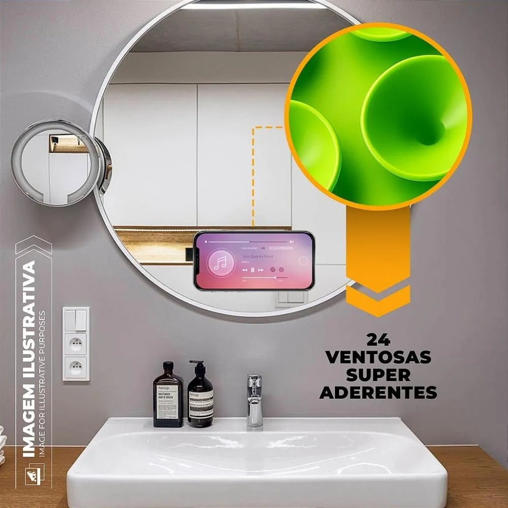 Kit Capa Crystal Slim para Iphone 15 Pro Max + Ventosa VERDE