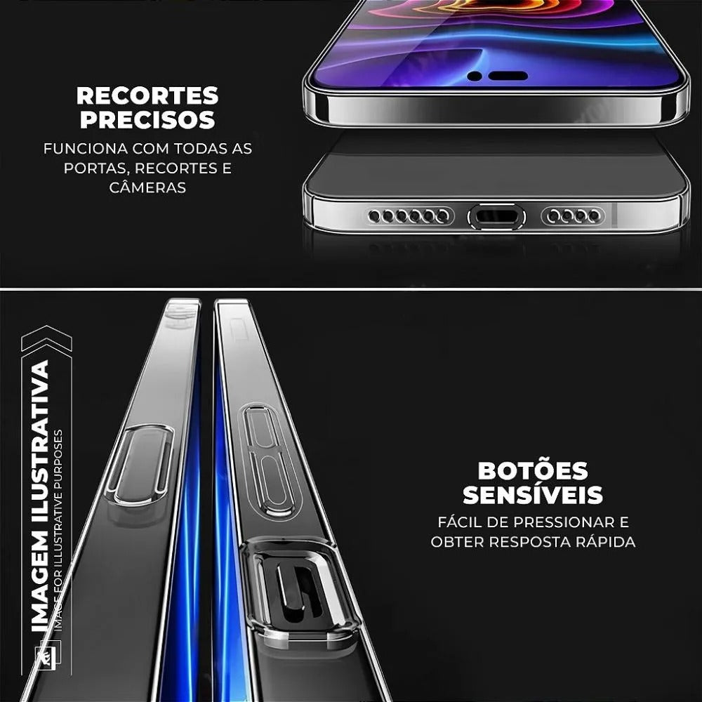 Kit Capa Crystal Slim para Iphone 16 Pro Max + Ventosa VERDE