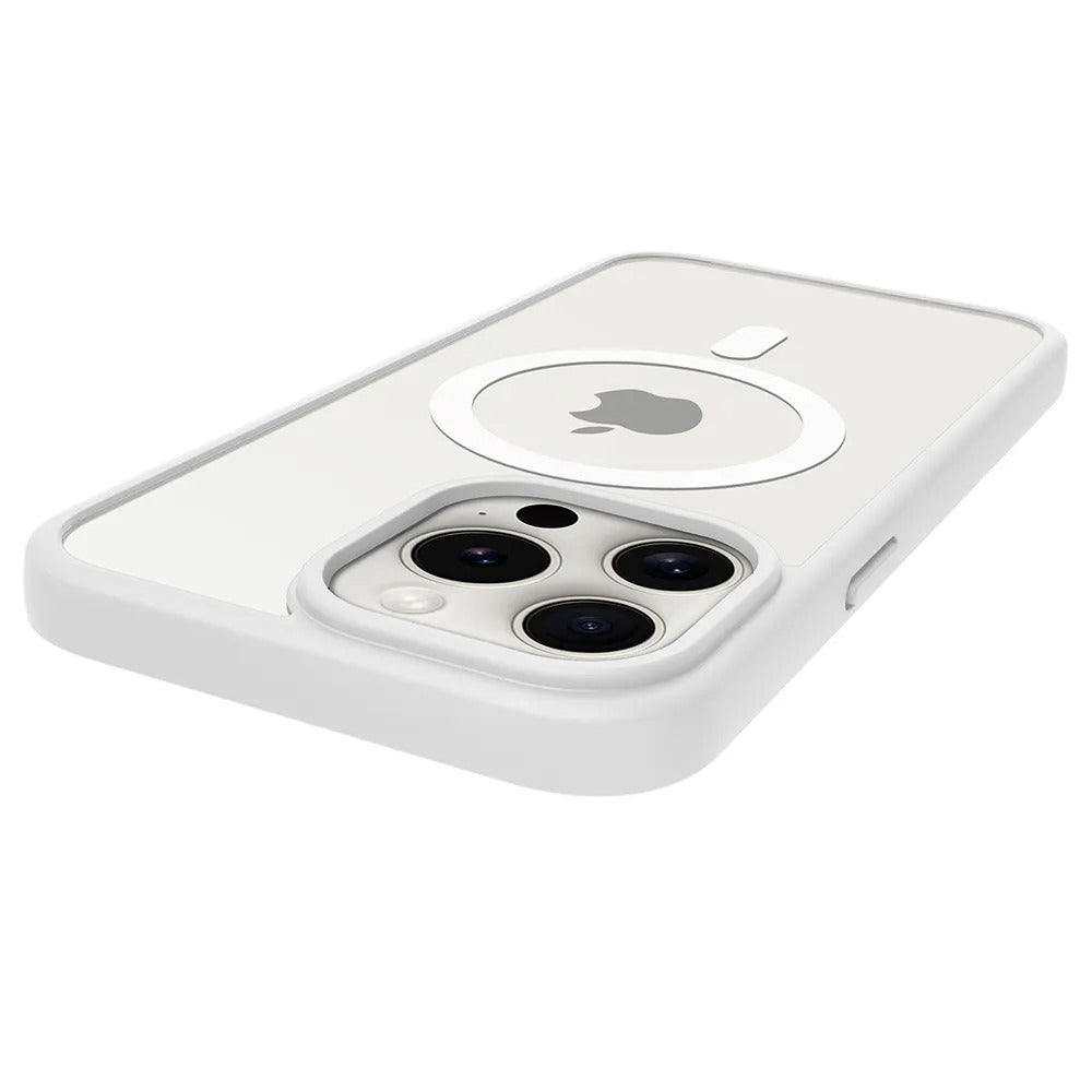 Capa para iPhone 15 Pro Impact Pro em TPU e Policarbonato Branca - Geonav - IPI15PWT