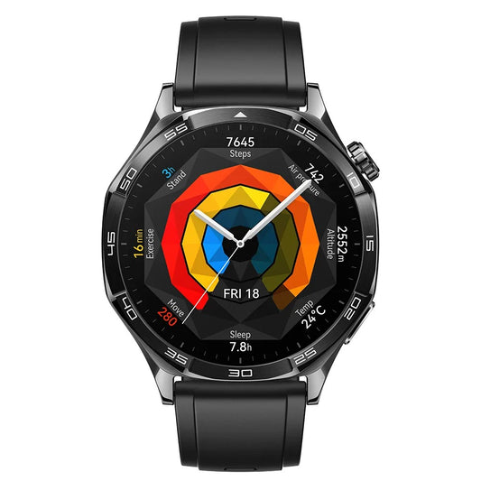 Smartwatch Huawei Watch GT 5 Preto com 1,43", 46mm, Pulseira Fluoroelastômero Preta, Bluetooth e 32GB