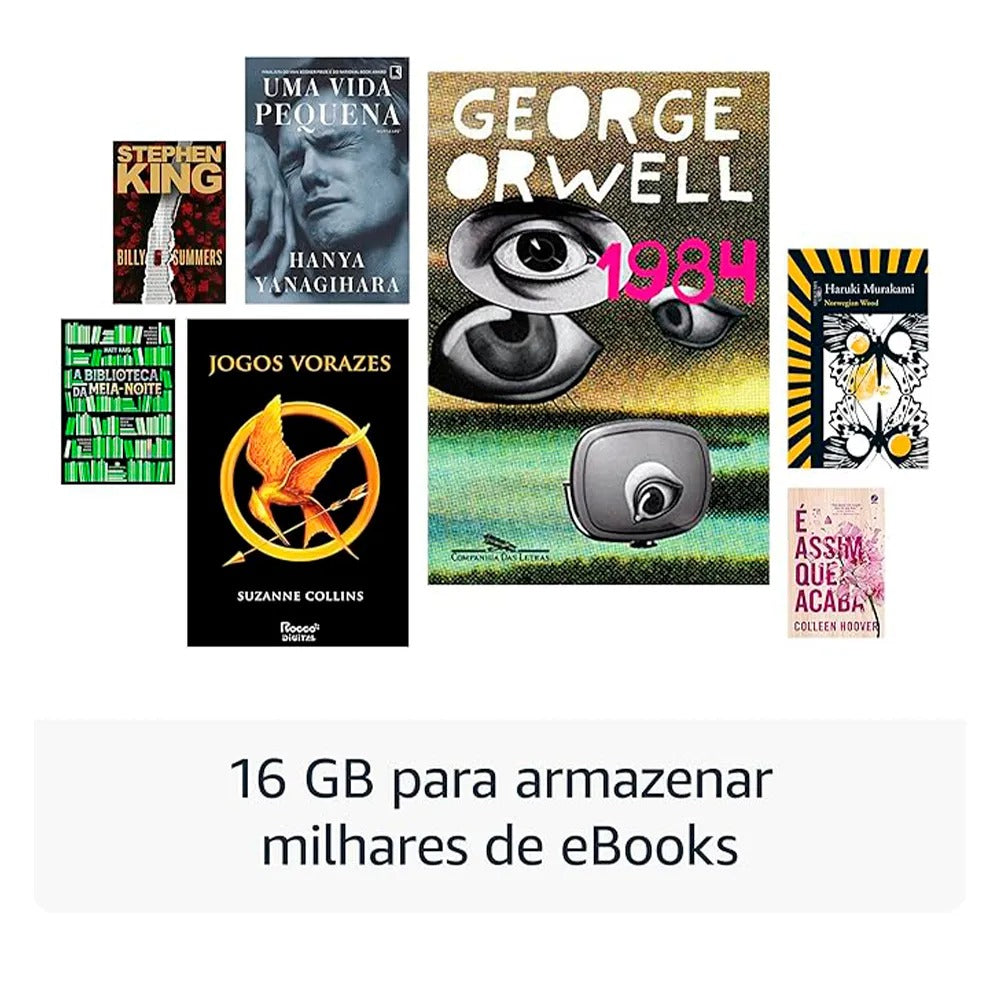 Kindle 16GB modelo2024, tela antirreflexo, troca de página rápida, luz ajustável e bateria longa duração, Cor Verde