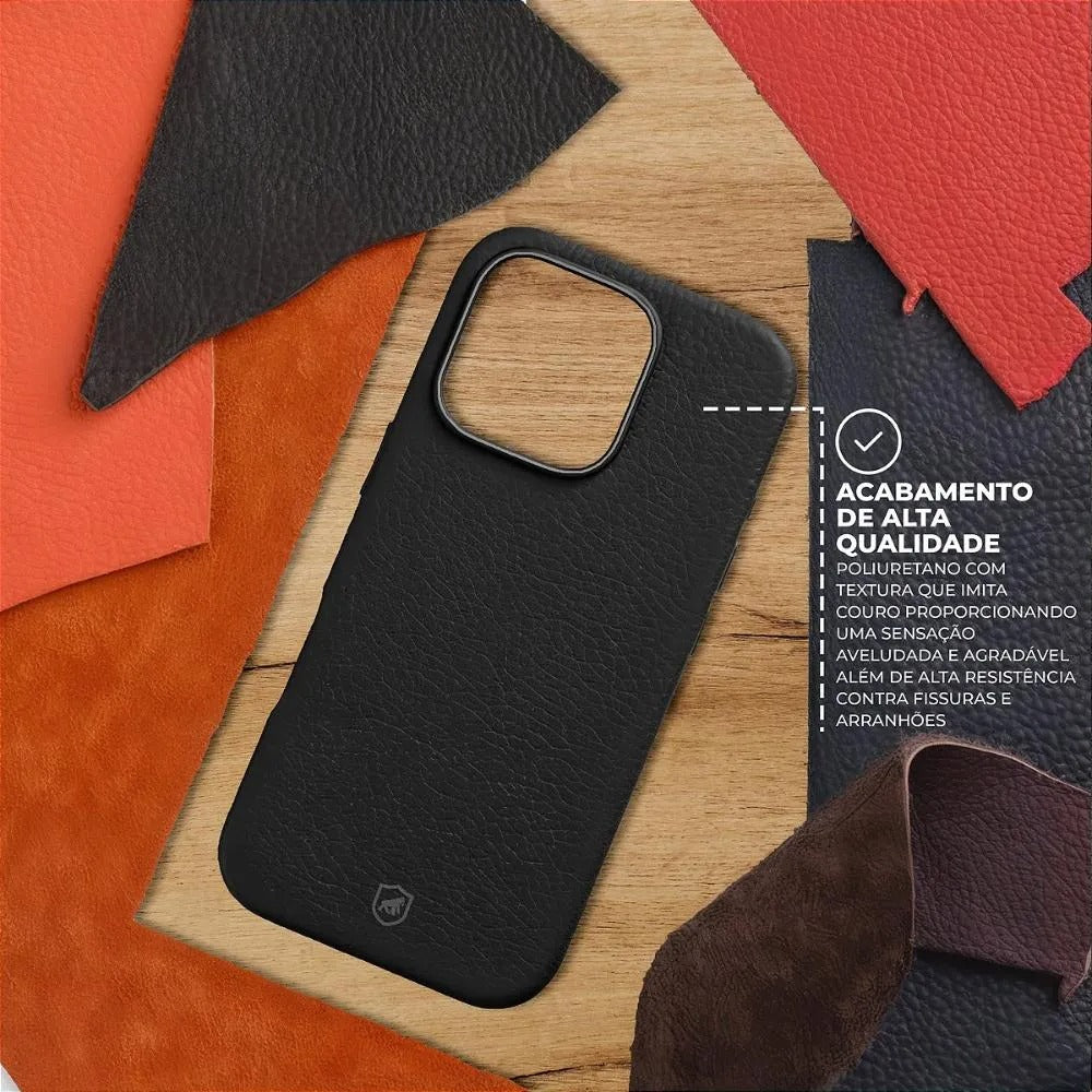 Capa case capinha para iPhone 17 Pro - Magsafe Tech Couro - Marrom - Gshield