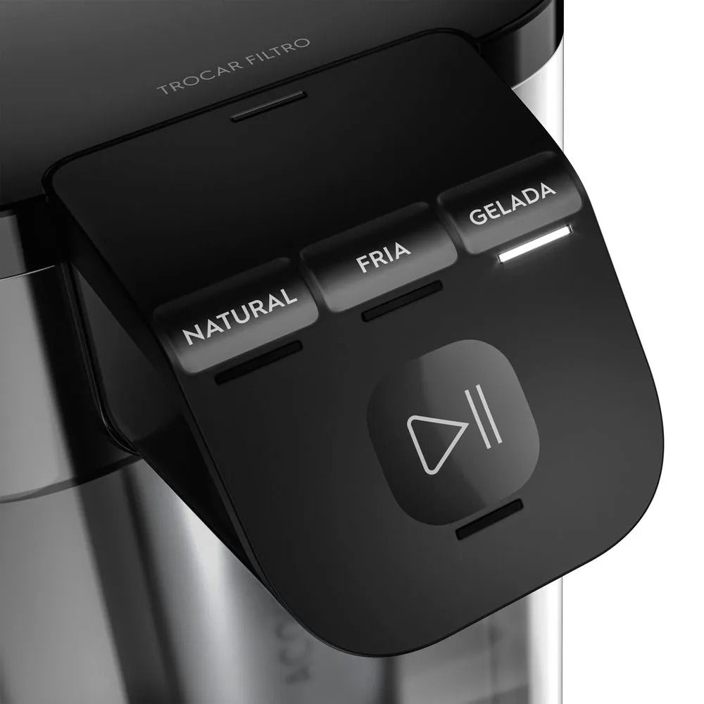 Purificador de Água Electrolux com Água Gelada, Fria e Natural Eletrônico Compacto Pure 4x Preto - PE12P