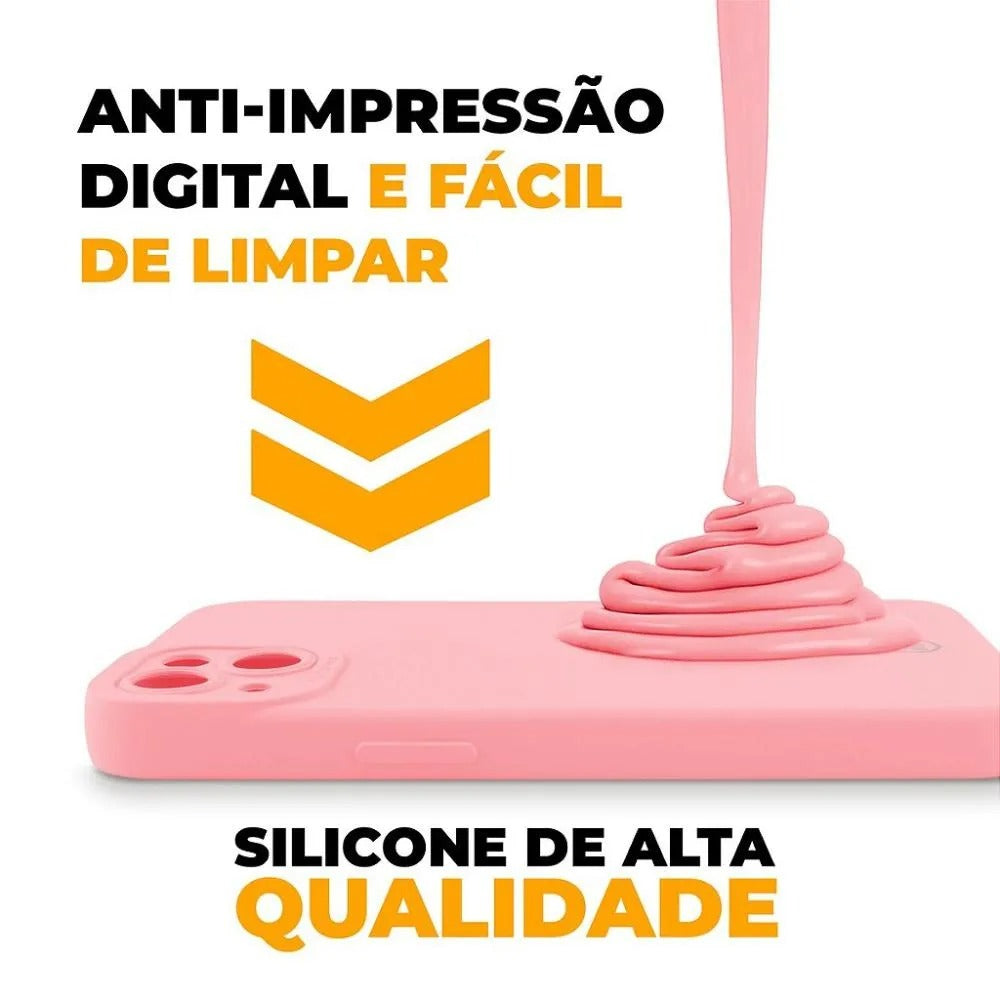 Capa para iPhone 13 - Rosa - Silicon Cloud - Gshield