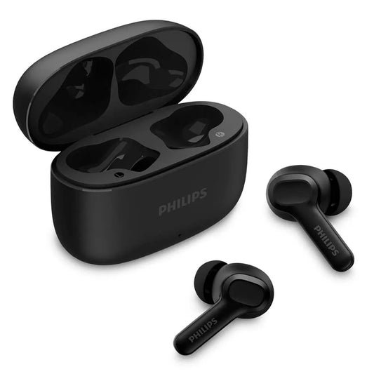 Fone de Ouvido Sem Fio Bluetooth Philips TWS Intra-auricular Preto com Microfone, IPX4
