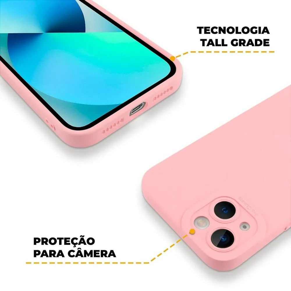 Capa para iPhone 13 - Rosa - Silicon Cloud - Gshield