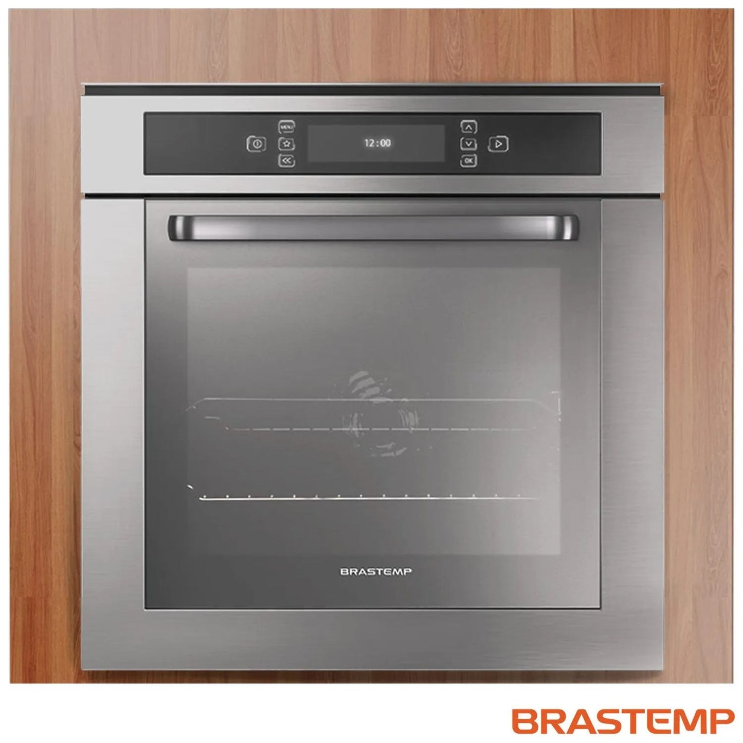 Forno de Embutir Elétrico Brastemp 67 Litros Inox com Função Ar Forçado e Painel Touch - BO260AR
