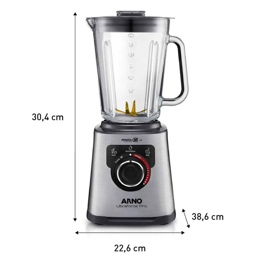 Liquidificador Arno Ultraforce com 12 Velocidades e Jarra com 2,0 Litros - LN93