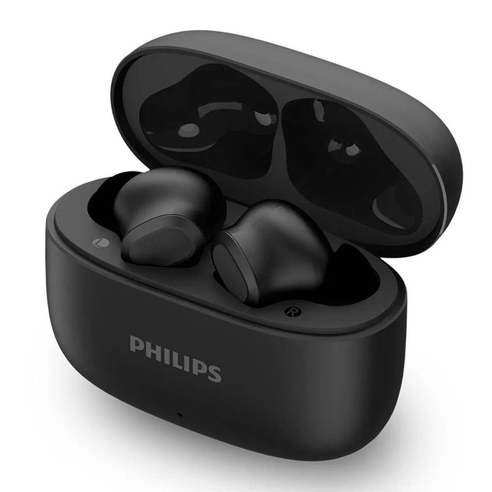 Fone de Ouvido Sem Fio Bluetooth Philips TWS Intra-auricular Preto com Microfone, IPX4