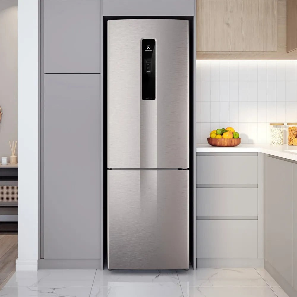 Refrigerador Bottom Freezer Electrolux de 02 Portas Frost Free com 400 Litros Efficient Rapid Freeze Inox - IB6S