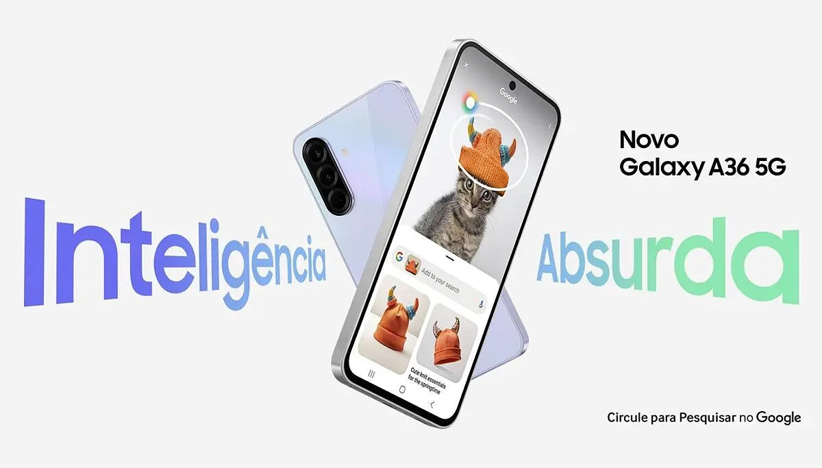 Celular Samsung Galaxy A36 5G 128GB, 6GB RAM, Câmera 50MP, IP67, Super AMOLED 6.7", Recursos AI Branco