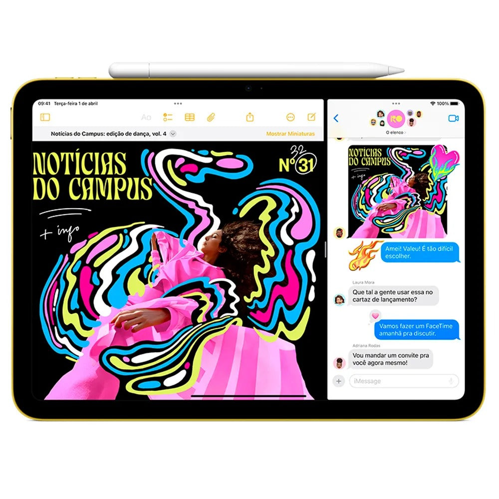 Apple iPad 11ª geração, Chip A16 (Wi-Fi + Cellular, 512GB) - Prateado