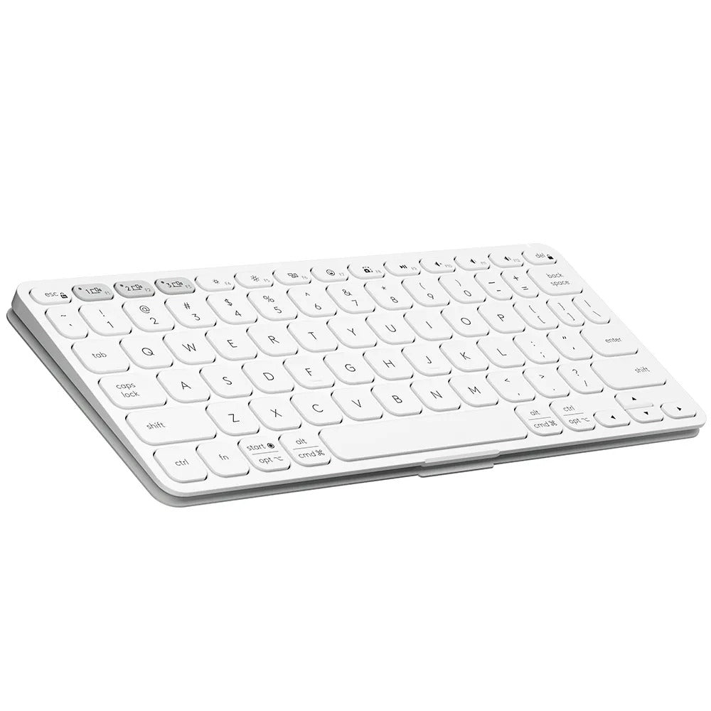 Teclado sem Fio Portátil Logitech Keys-To-Go 2 para Tablets, iPad, com Capa Integrada e Conexão Bluetooth - Cinza Claro