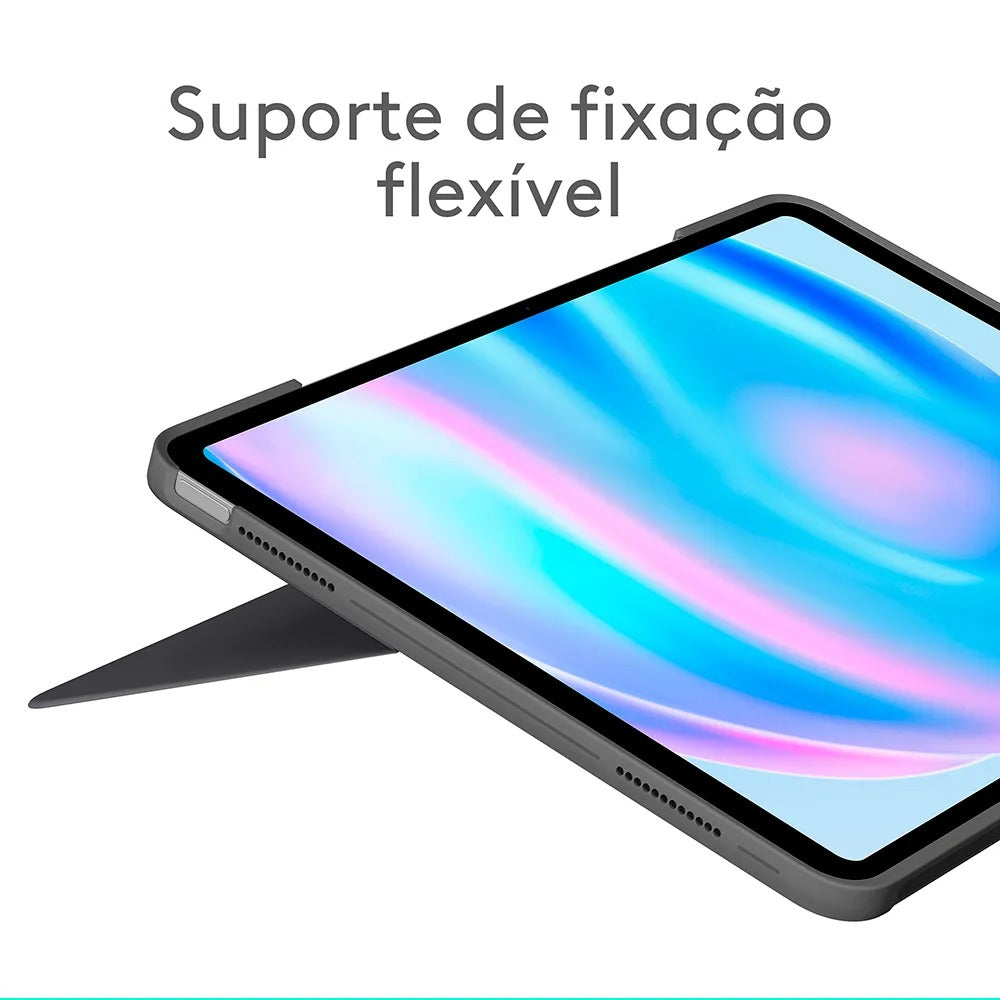 Capa Logitech Combo Touch iPad Pro 13"(2024), com Teclado Retroiluminado Destacável e Touchpad Integrado - Grafite