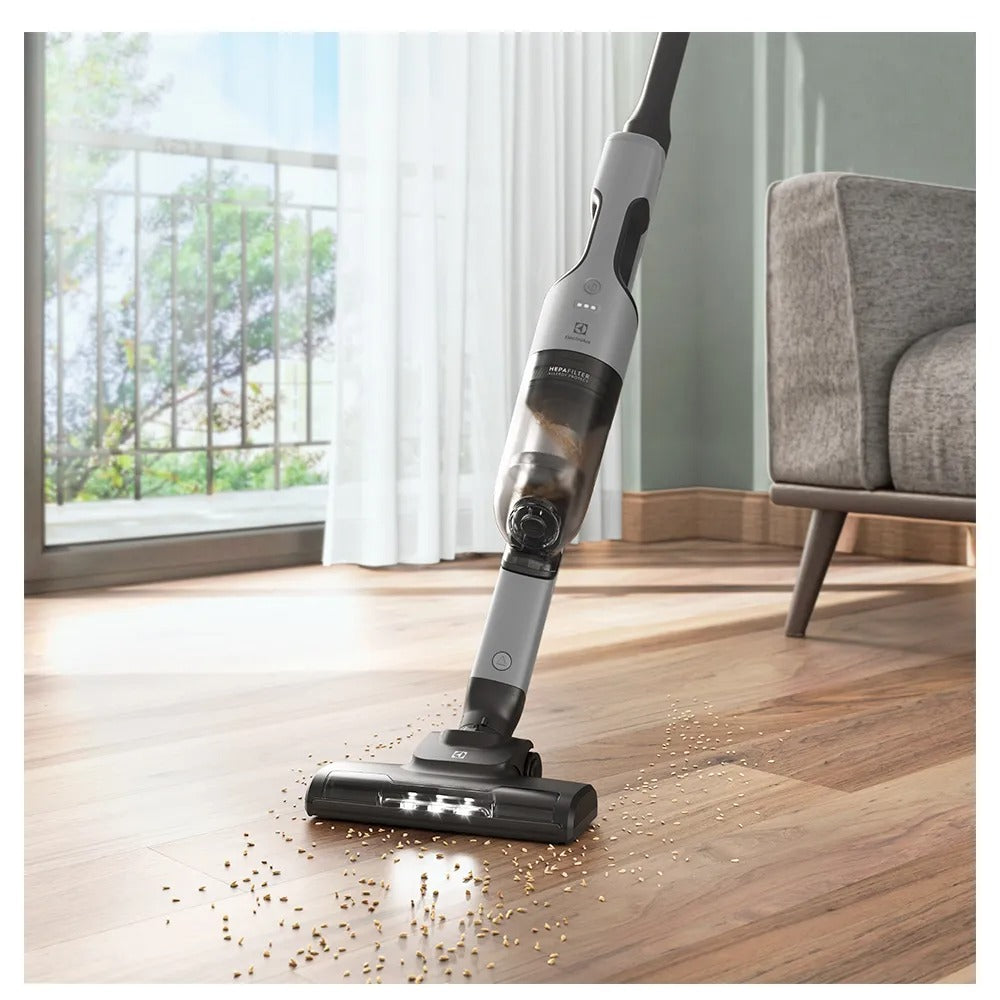 Aspirador de Pó Vertical 14V Ergorapido Electrolux sem Fio 2 em 1 Luz LED até 30 min ERG018